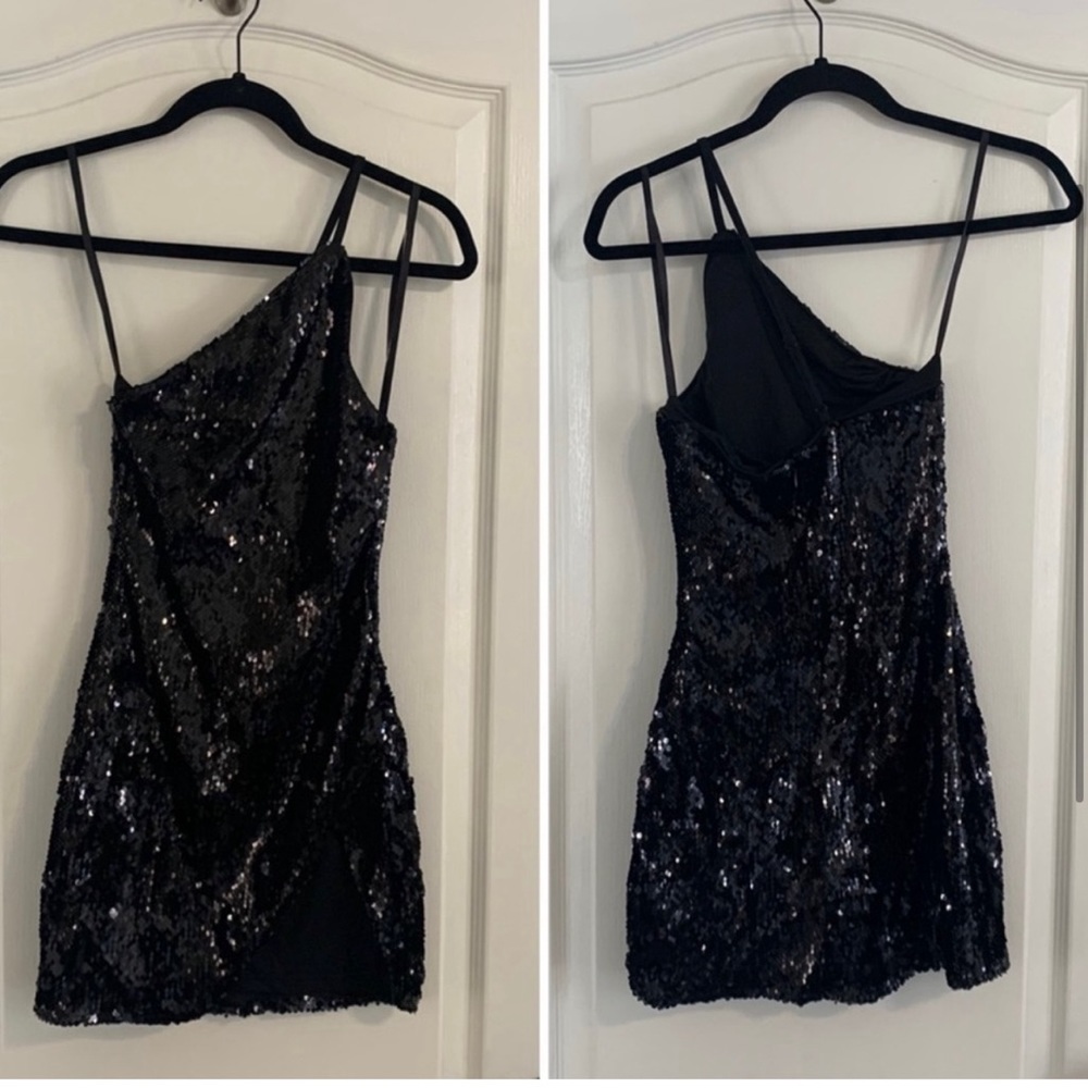 NWT REVOLVE h:ours Trisha Mini Dress in Black CURRENT STYLE - Picture 6 of 6